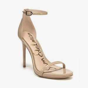 Sam Edelman Ariella Ankle Strap Sandal Pumps, Color: Nude, Size:10